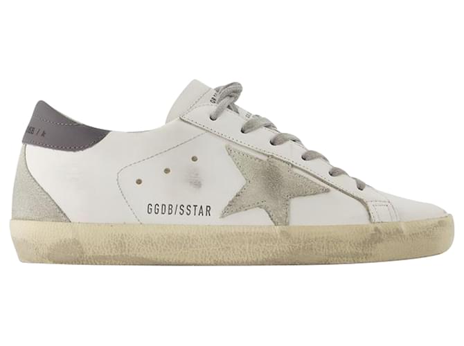 Golden Goose Deluxe Brand Super Star Sneakers – Marke Golden Goose Deluxe – Leder – Weiß Kalbähnliches Kalb  ref.1355110